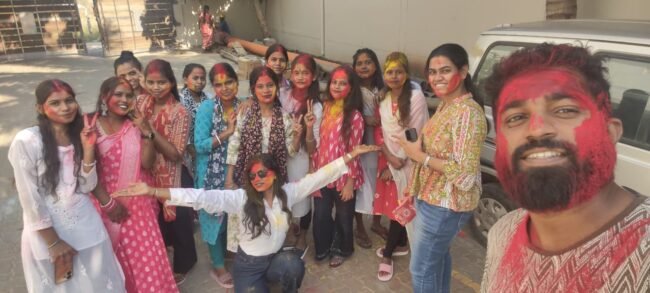 holi celebration sathyam international